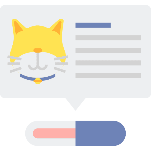 Pet conversation mammal chat bubble icon