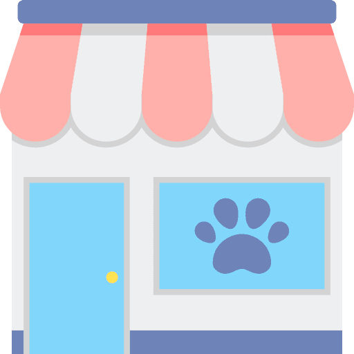 Pet shop clinic commerce and shopping pet shop icon