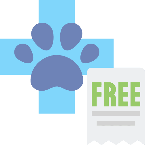 Veterinary check mark pet dog icon