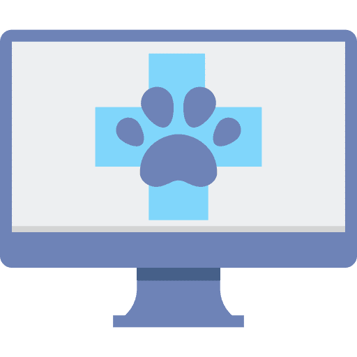 Veterinary screen veterinary pet icon