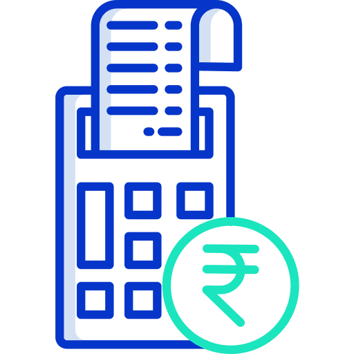 Bill payment rupee bill icon