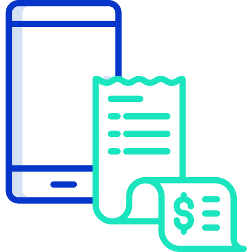 Bill receipt business and finance business icon