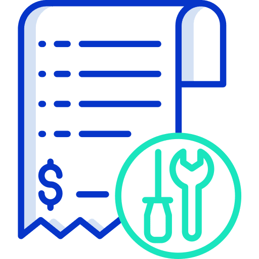 Service maintenance bill cost icon