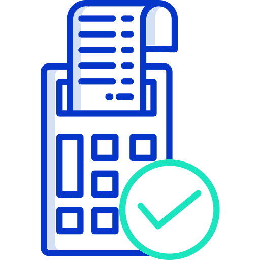Approve checking invoices shopping icon