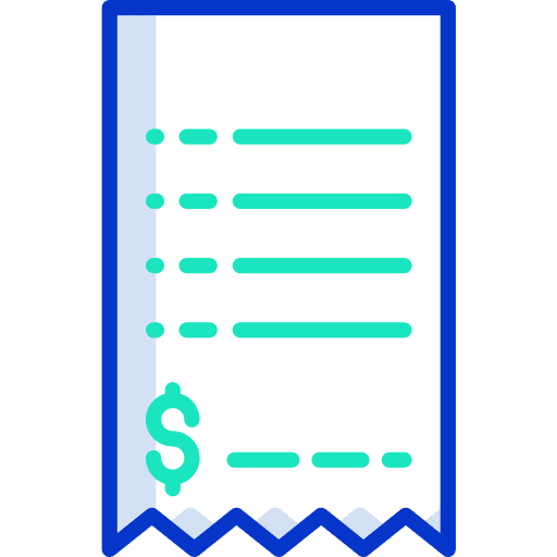 Bill business and finance files and folders invoice icon