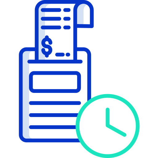 Invoice business and finance payment time icon