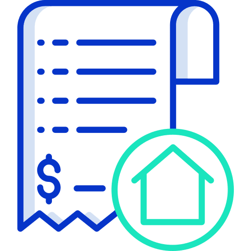 Rent property home payment icon