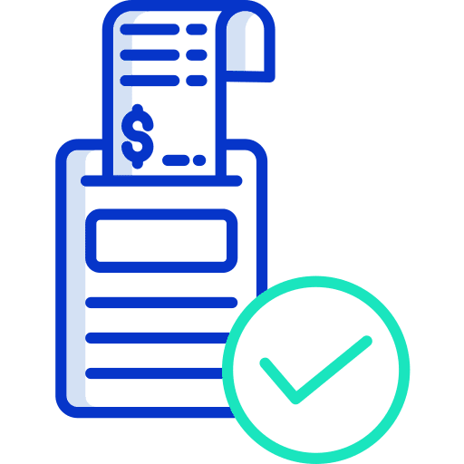 Approve approve invoices shopping icon