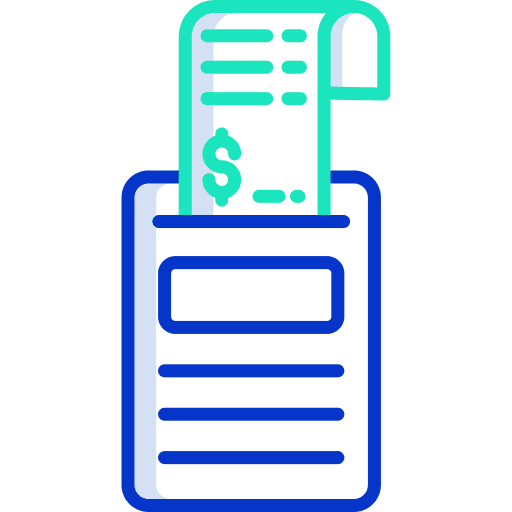 Bill receipt invoice business icon