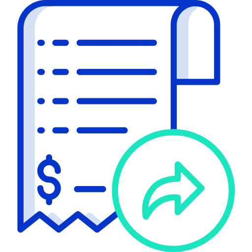 Invoice business and finance forward business icon