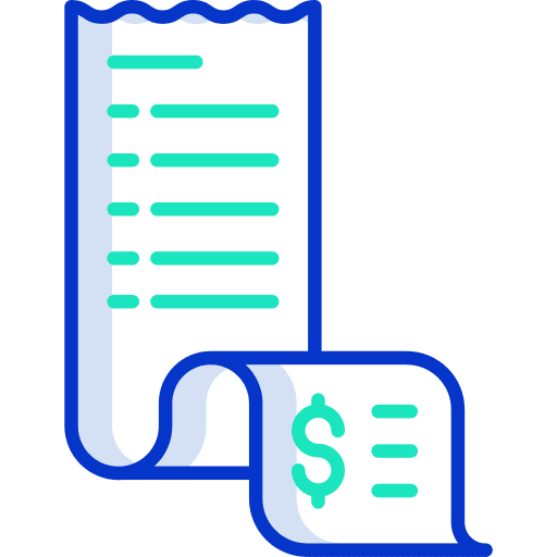 Invoice files and folders commerce payment icon