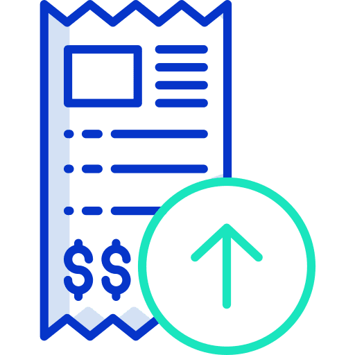 Receipt bill business commerce icon