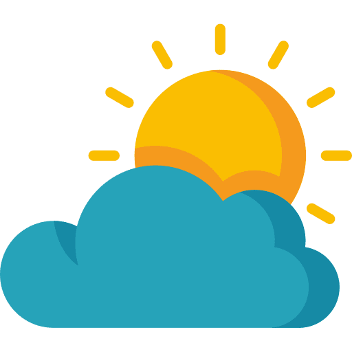 Cloudy day sunny day cloudy icon