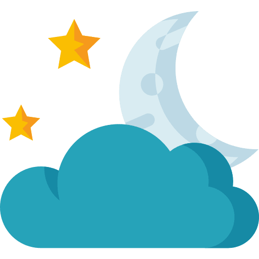 Cloudy night nature climate cloud icon
