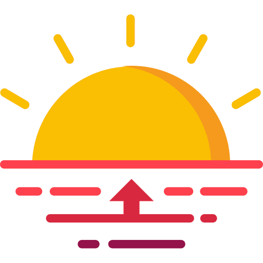 Dawn sun nature morning icon