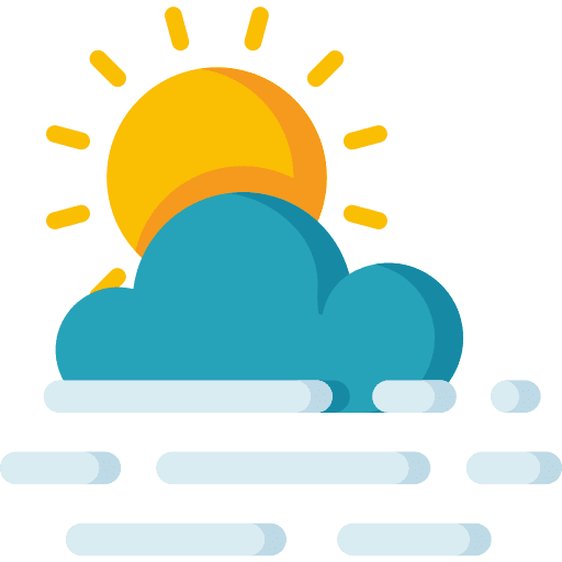 Haze foggy climate haze icon