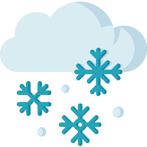 Snowy rain bad weather climate icon
