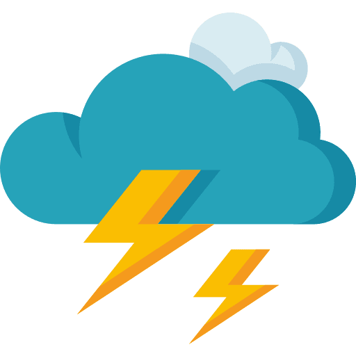 Storm rain thunder season icon