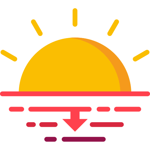 Sunset beach beach sunset nature icon