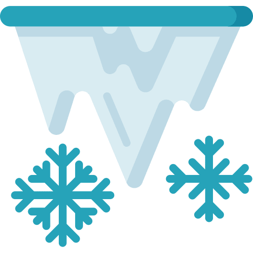 Icicles snowflake nature snow icon