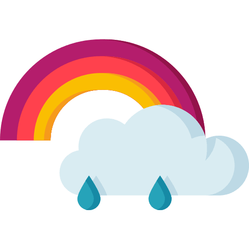 Rainbow raining rain rainbow icon