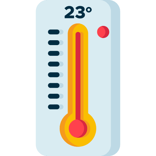 Temperature fahrenheit degrees thermometer icon