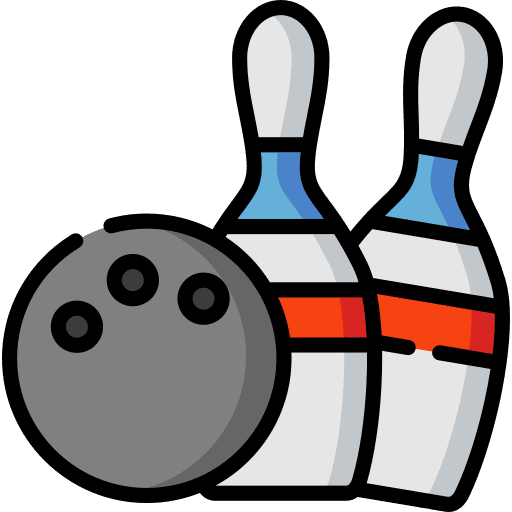 Bowling entertainment game pins icon