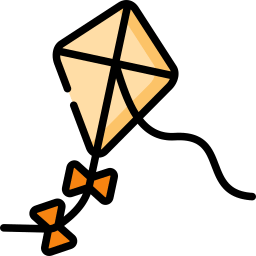 Kite hobby free time leisure icon