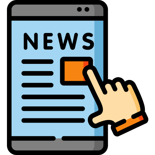 Smartphone newspaper journal news icon