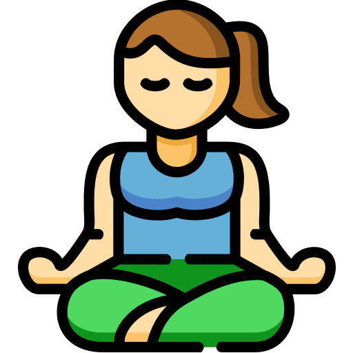 Yoga relaxation poses padmasana icon