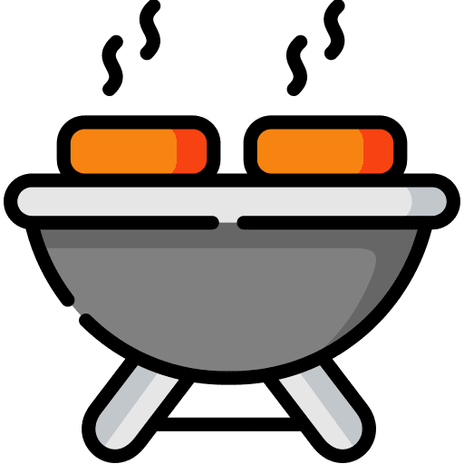 Barbecue cooking equipment food and restaurant bbq icon