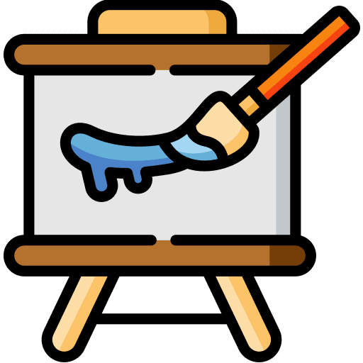 Painting artistic painting tools icon