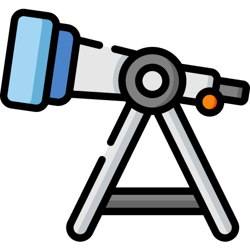 Telescope planet astrology tools and utensils icon