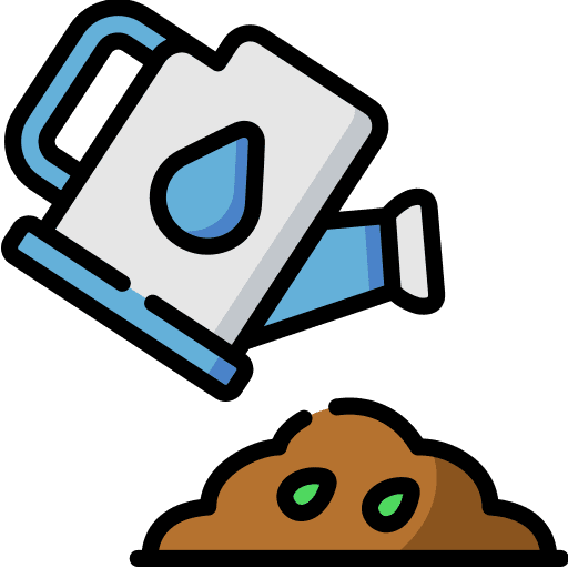 Watering nature plants growth icon