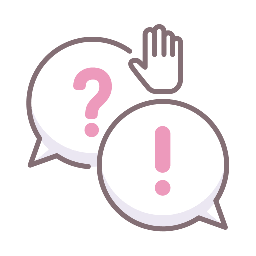 Front burner important communications question mark icon