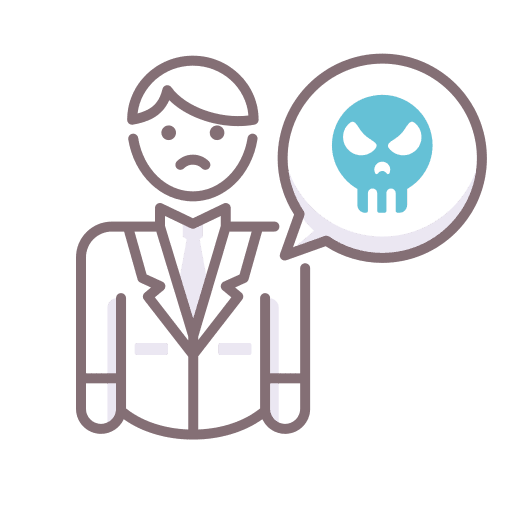 Suicide political sad skull icon