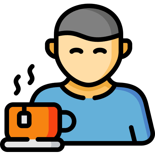 Tea time tea cup hot drink clock icon