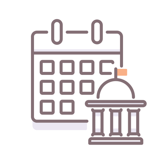 White house white house schedule time icon