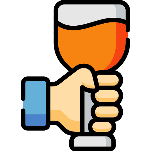 Wine glass alcoholic drink glass hands and gestures icon