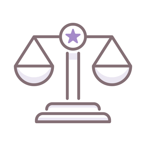 Balance networking benchmark law icon