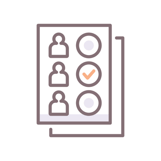 Ballot ballot paper sheet icon