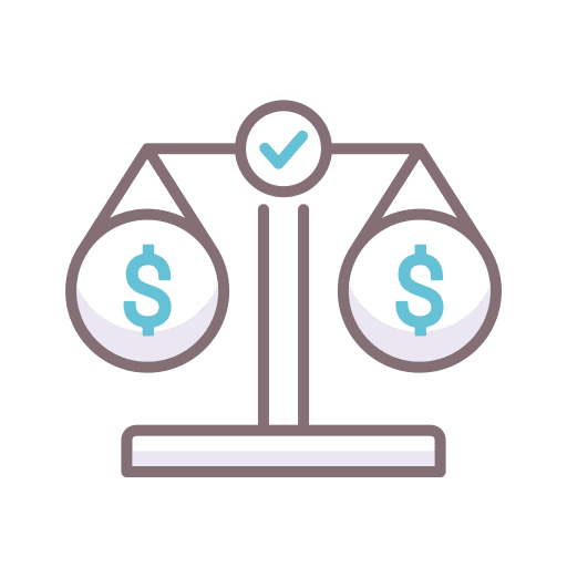 Budget budgeting budget balanced icon