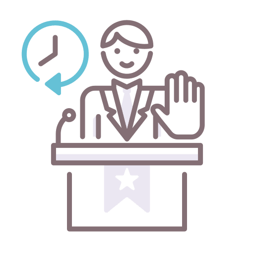 Filibuter speech congress hand icon