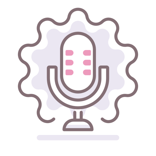 Microphone sound vintage voice recording icon