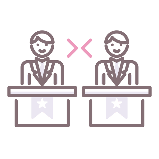 Debate communications election debate icon