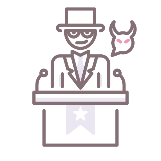 Deemagogue people man speech icon