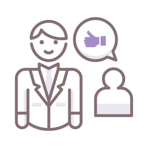 Endorsement thumbs up man endorsement icon