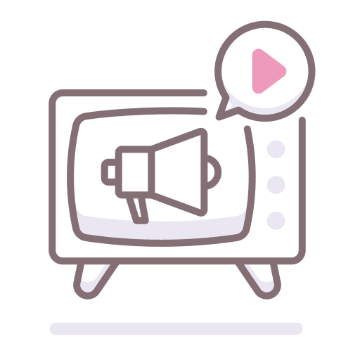 Hype tv speech bubble television icon