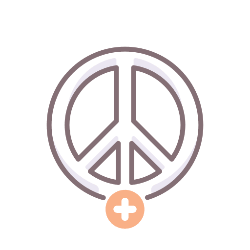 Peace pacifism love hippie icon