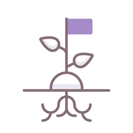 Roots leaves roots growth icon